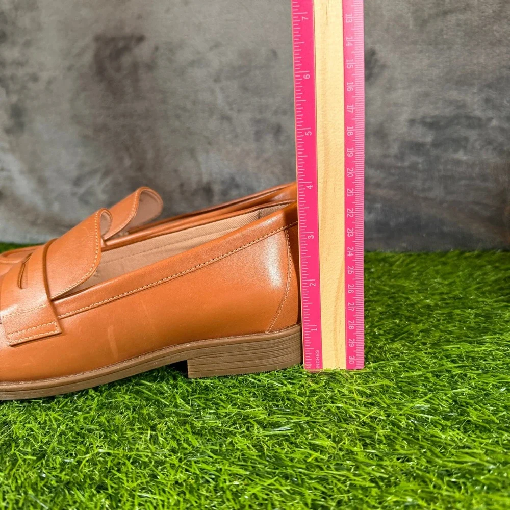 Cole Haan Haverhill Penny Loafers British Tan Leather W31769 Womens size 6.5 B